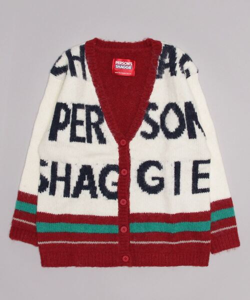 「SHAGGIE」 ニットカーディガン「person’sコラボ」 FREE レッド レディース_画像2