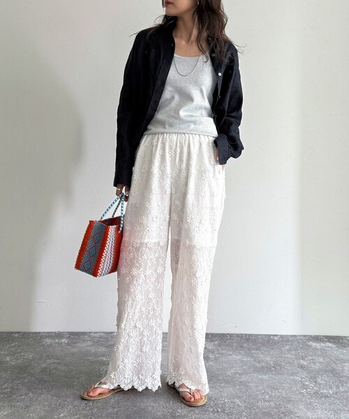 「fredy emue」 イージーパンツ 38 ブラック レディース_画像2