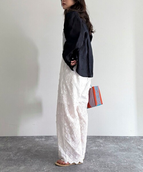 「fredy emue」 イージーパンツ 38 ブラック レディース_画像3