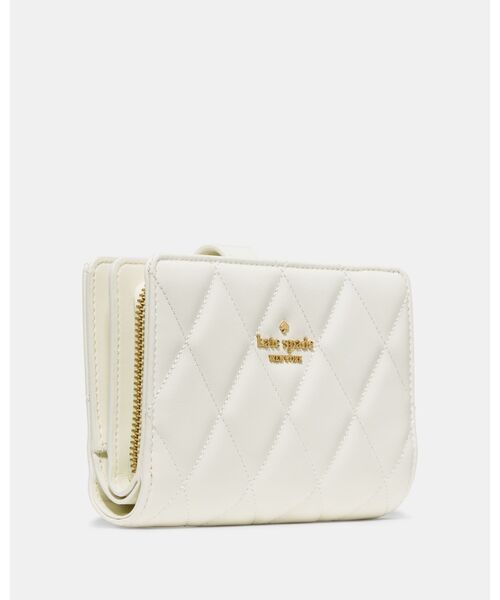 高級感のあるキルティング！新品 kate spade 折り財布 ホワイト kate spade NEW YORK（ケイト・スペード ニューヨーク） 財布