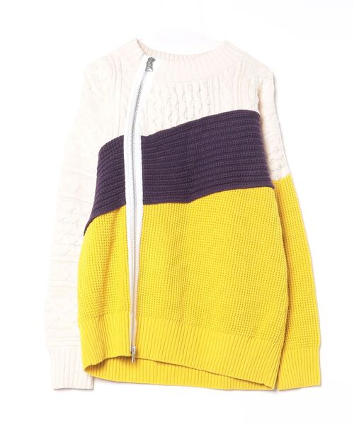 sacai（サカイ） ニットカーディガン 1 イエロー メンズ : ZOZOTOWN