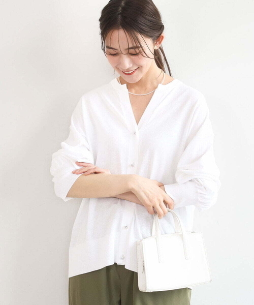 極美品　桜花学園　夏カーディガン　白　L ミッシェルクラン MICHEL KLEIN - 極美品 桜花学園 夏カーディガン 白 L ミッシェル