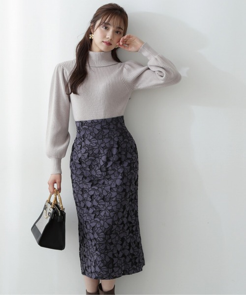 「PROPORTION BODY DRESSING」 タイトスカート MEDIUM ブラウン レディースの画像