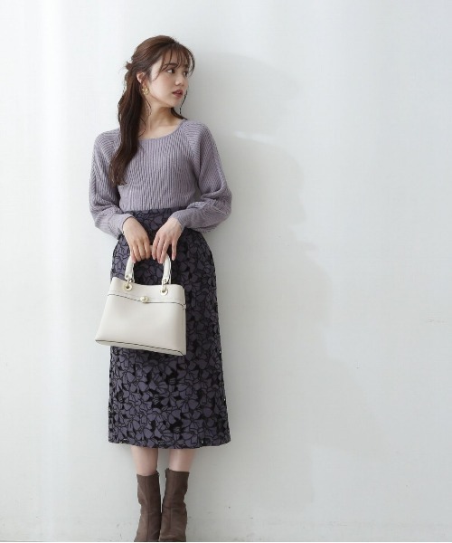 「PROPORTION BODY DRESSING」 タイトスカート MEDIUM ブラウン レディースの画像