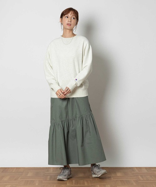 「Champion」 スウェットカットソー X-LARGE キナリ レディース_画像4