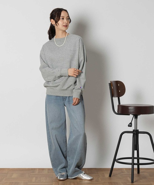 「Champion」 スウェットカットソー X-LARGE キナリ レディース_画像6