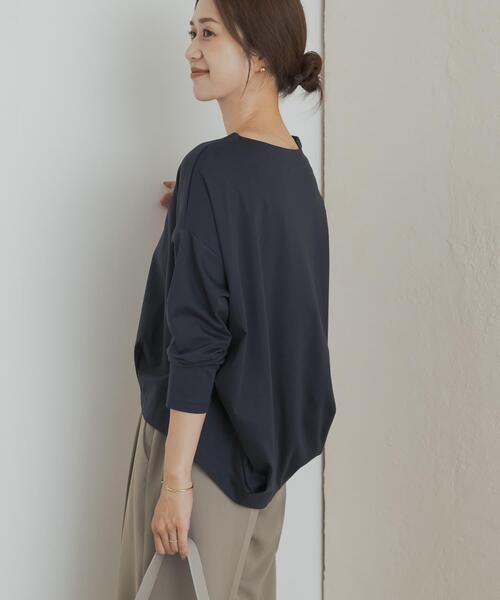 「URBAN RESEARCH DOORS」 長袖カットソー MEDIUM ネイビー レディース_画像2