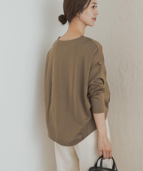 「URBAN RESEARCH DOORS」 長袖カットソー MEDIUM ネイビー レディース_画像3