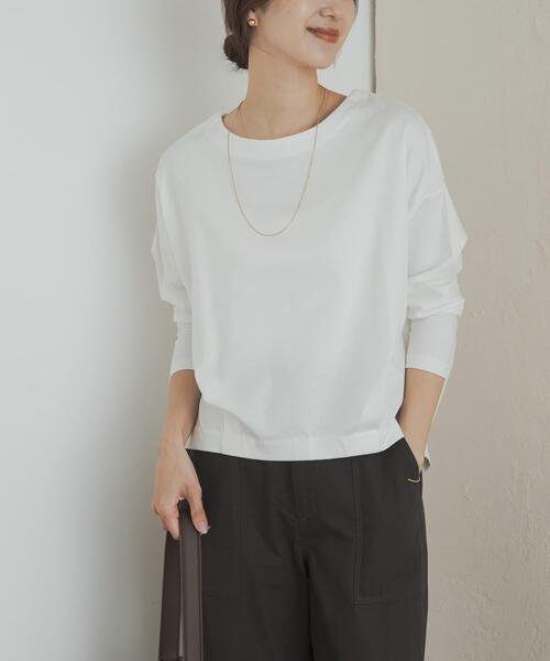 「URBAN RESEARCH DOORS」 長袖カットソー MEDIUM ネイビー レディース_画像4