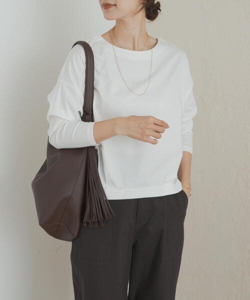 「URBAN RESEARCH DOORS」 長袖カットソー MEDIUM ネイビー レディース_画像6