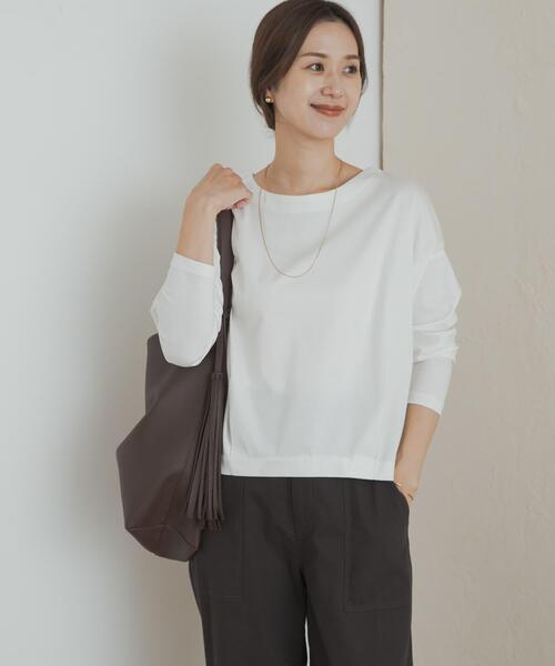 「URBAN RESEARCH DOORS」 長袖カットソー MEDIUM ネイビー レディース_画像10