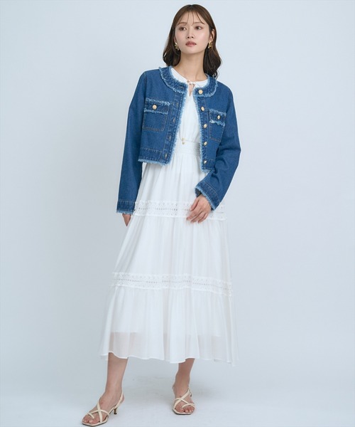 AND COUTURE（アンドクチュール） デニムジャケット gジャン フリンジ 