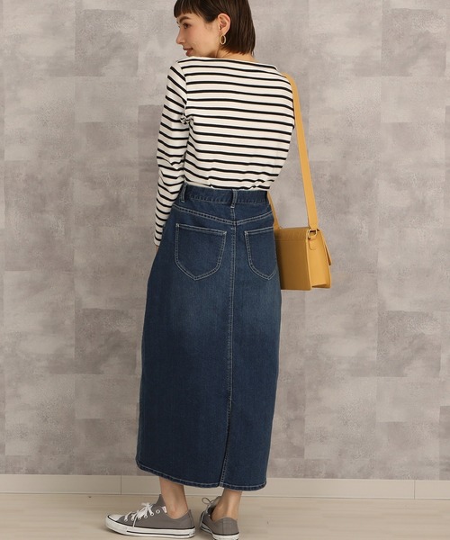 「PREFERIR」 デニムスカート SMALL ダークネイビー レディース_画像4