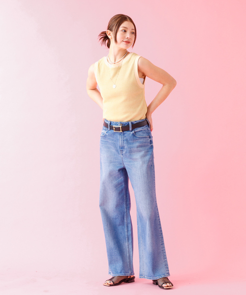 「Healthy denim」 デニムパンツ 24 インディゴブルー レディース_画像9