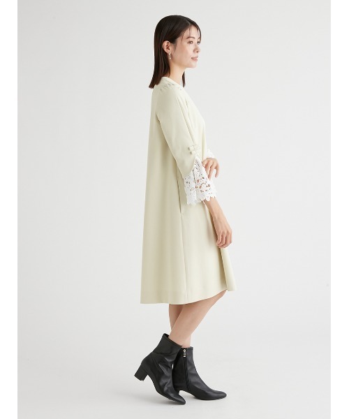 「CELFORD」 長袖ワンピース 32 イエロー レディース_画像6