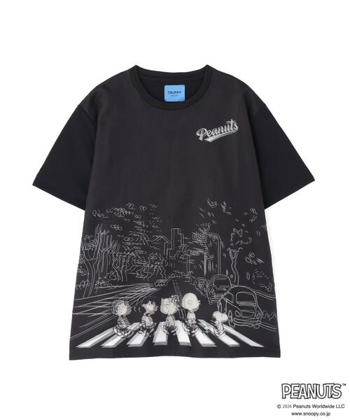 新品 TRIPPY PRINT T-SHIRT ブラック L TRIPPY ART（トリッピーアート） tシャツ TRIPPY ART(トリッピーアート