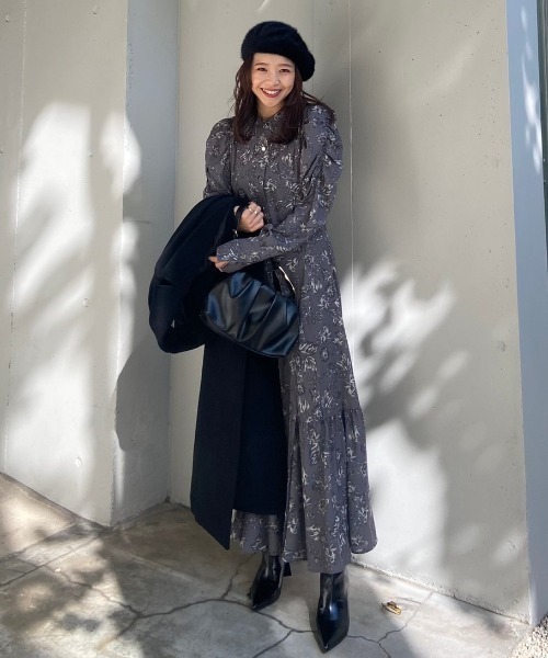 「rienda」 長袖ワンピース MEDIUM ベージュ レディース_画像2
