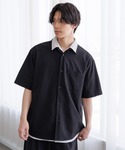 シャツ 半袖 クリーンサッカー/シャツ/5分袖...の詳細画像4