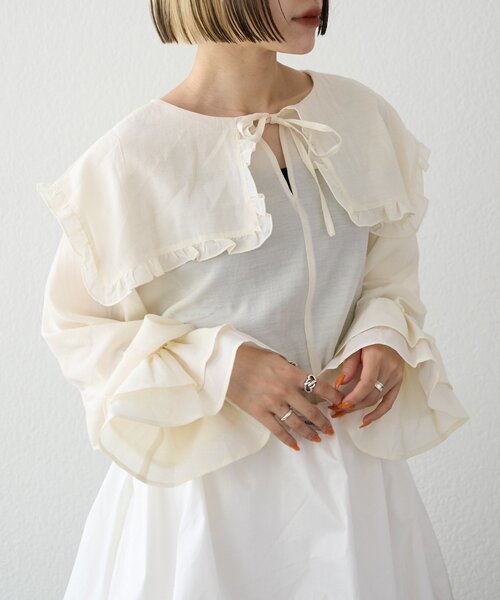 「w closet」 長袖シャツ FREE ピンク レディース_画像2