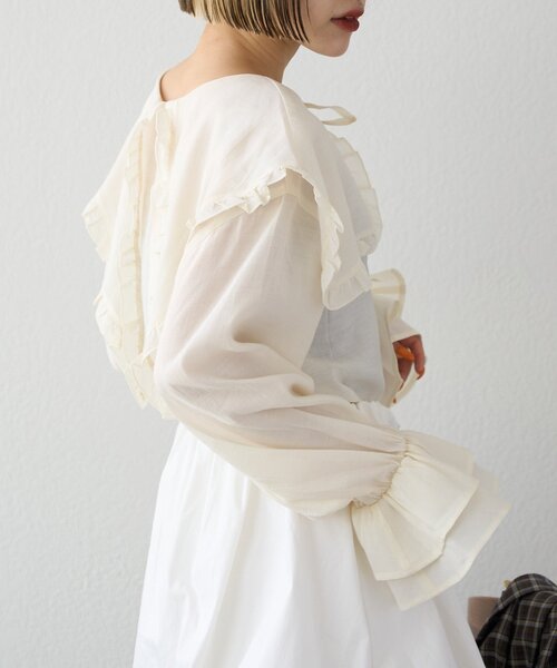 「w closet」 長袖シャツ FREE ピンク レディース_画像5