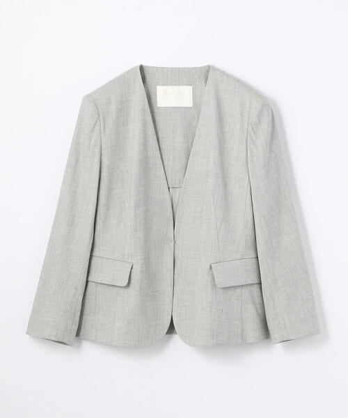 Ballsey（ボールジィ） ノーカラージャケット 36 グレー レディース