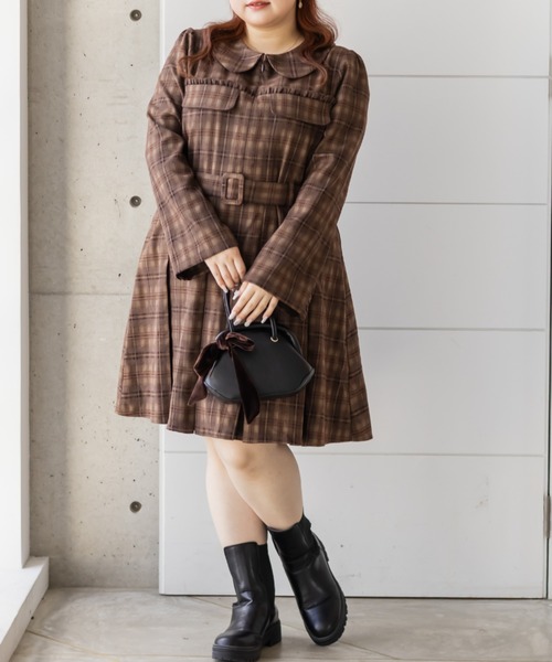 「CLETTE」 長袖ワンピース LL ブラック レディース_画像9