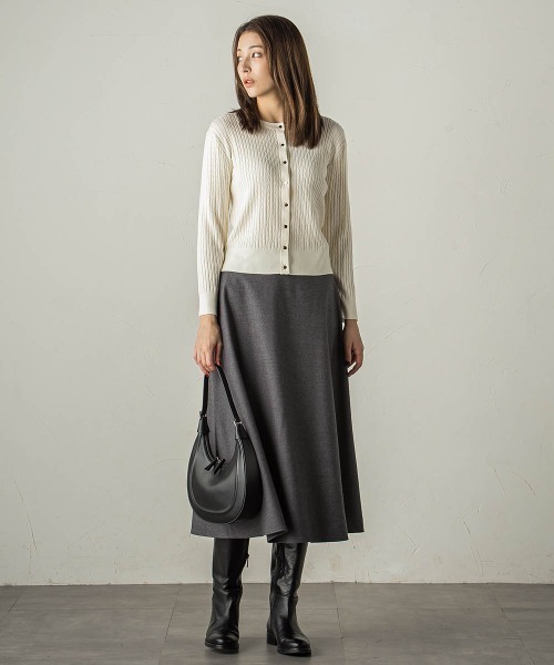 「ketty」 フレアスカート M チャコールグレー レディース_画像7