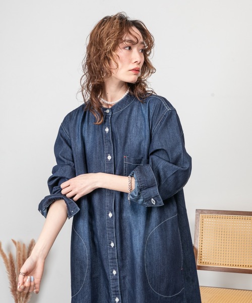 marai（マーライ） シャツワンピース ヴィンテージ加工デニム 