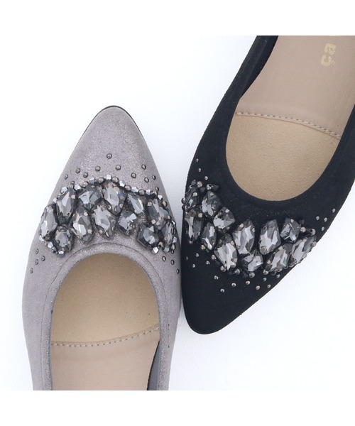 「cava cava」 フラットパンプス 24cm シルバー レディース_画像8