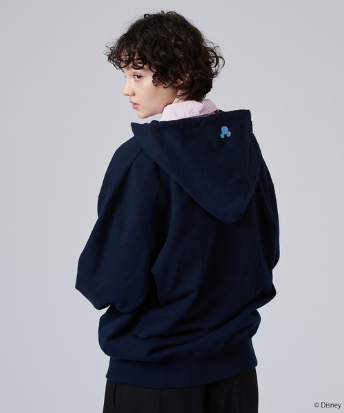 「ONCILY」 ジップアップパーカー「Disneyコラボ」 SMALL ネイビー メンズ_画像2