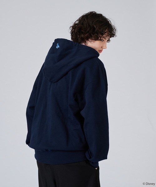 「ONCILY」 ジップアップパーカー「Disneyコラボ」 SMALL ネイビー メンズ_画像3