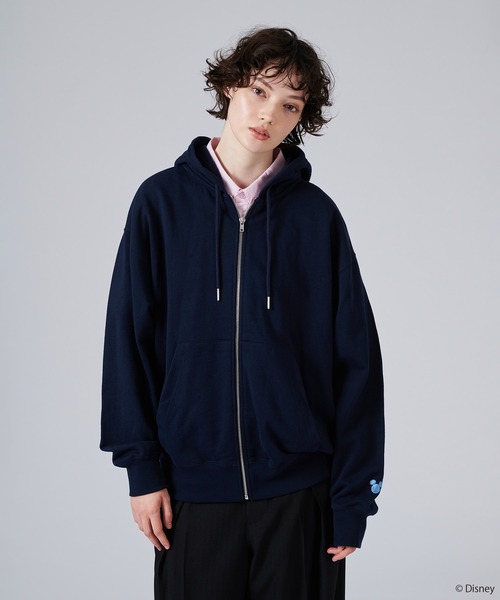 「ONCILY」 ジップアップパーカー「Disneyコラボ」 SMALL ネイビー メンズ_画像4