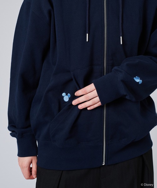 「ONCILY」 ジップアップパーカー「Disneyコラボ」 SMALL ネイビー メンズ_画像9