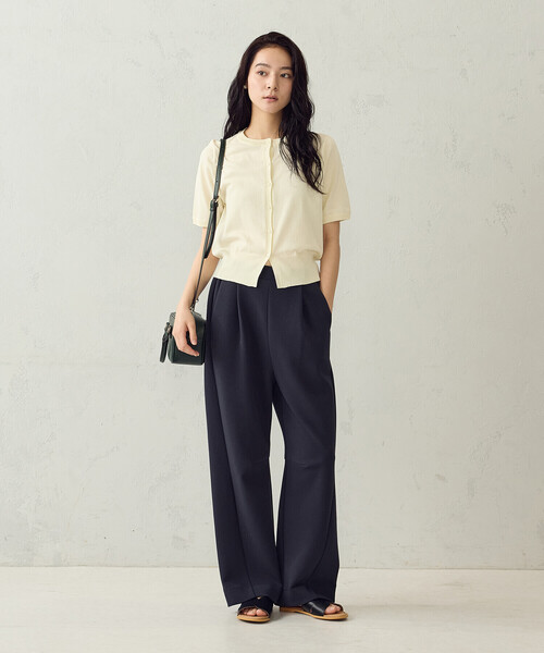 「COMME CA ISM」 ニットカーディガン LARGE アイボリー レディース_画像2