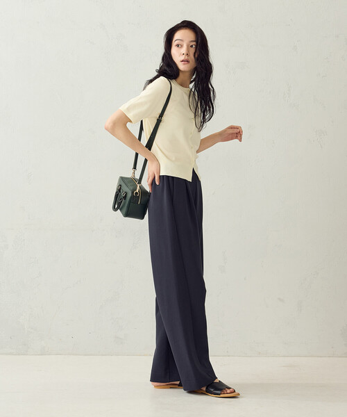 「COMME CA ISM」 ニットカーディガン LARGE アイボリー レディース_画像4