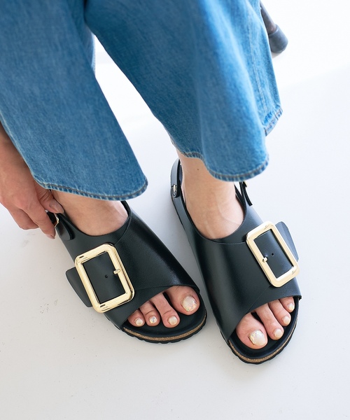 「PLAKTON」 フラットサンダル 39 ブラック レディース_画像4
