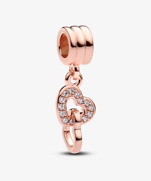 PANDORA（パンドラ） チャーム インターロッキング ハート ダングル