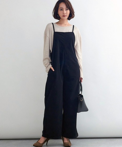 STYLEBLOCK サロペット オーバーオール カットスエードBACK