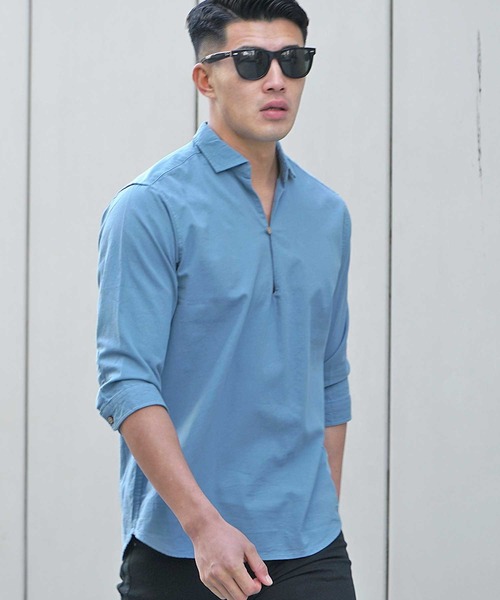 joker（ジョーカー） シャツ 「JOKER」スキッパーシャツ メンズ 7分袖