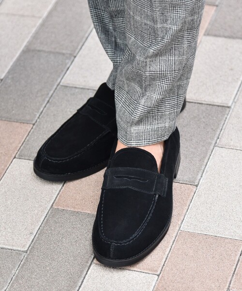 シューズ SHIPS:〈撥水〉スエード コイン ローファー SHIPS 〈撥水〉スエード コイン