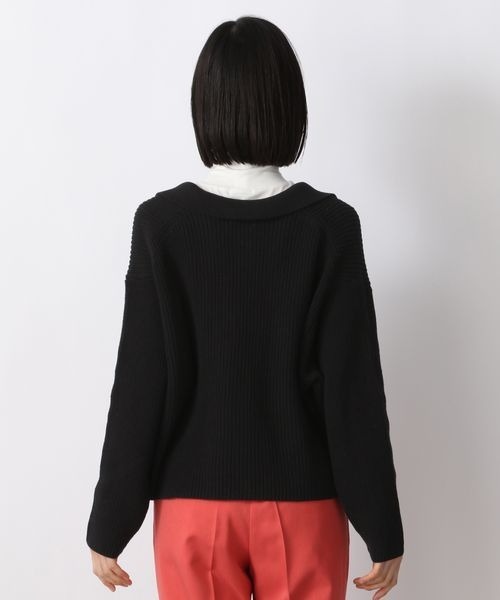 FACTORY ショートローブ　カーディガン　黒 FACTORY（ファクトリー）/ ヤク ショート丈ローブカーディガン