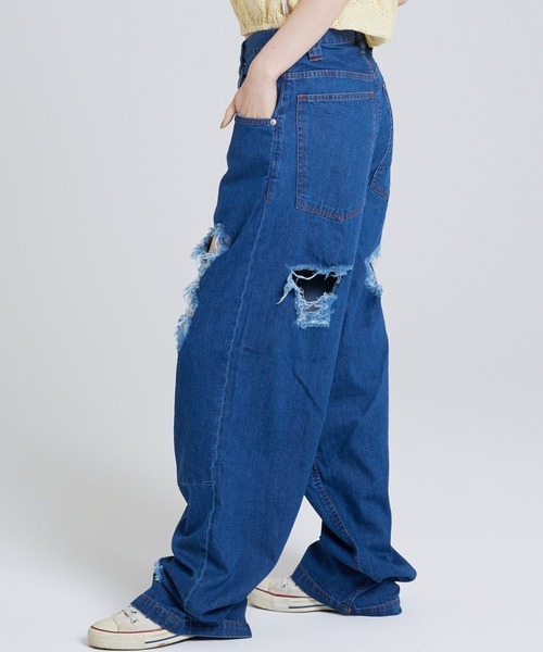 パンツ デニム ジーンズ LittleSunnyBite/リトルサニーバイト/Damaged