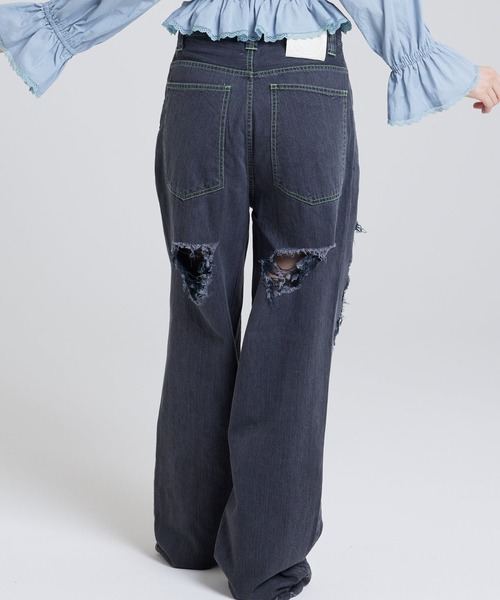 パンツ デニム ジーンズ LittleSunnyBite/リトルサニーバイト/Damaged