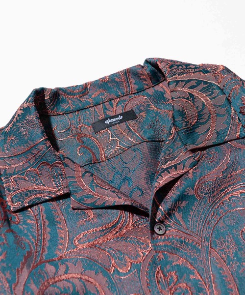 glamb（グラム） シャツ Open Collar Paisley SH / オープンカラー