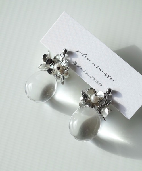 CERCA ピアス jolie minette/お花デザイン シルバー レディース