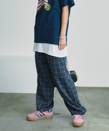 美品 サイ 定価4,9万円 チェック柄イージーパンツ Scye Basics AO2 パンツ Plaid easy pants / チェック柄 イージーパンツ