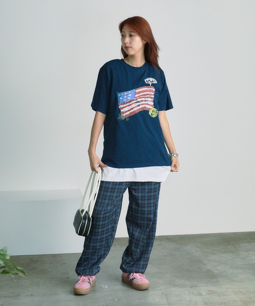 AO2 パンツ Plaid easy pants / チェック柄 イージーパンツ