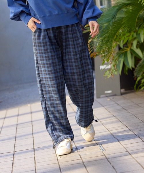 AO2 パンツ Plaid easy pants / チェック柄 イージーパンツ レディース
