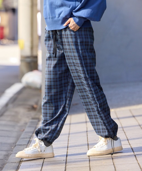 AO2 パンツ Plaid easy pants / チェック柄 イージーパンツ レディース
