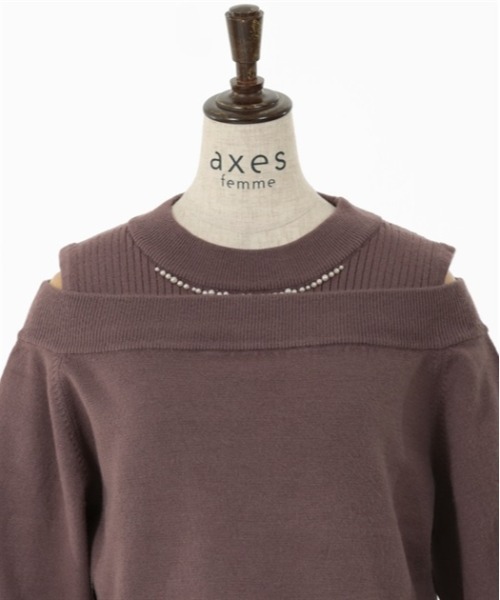 axes ニットセーターワンピースなど ジップ付ニット×ニットワンピース | outlet | axes femme online